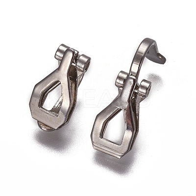 Brass Clip-on Earring Findings KK-F785-01P-1