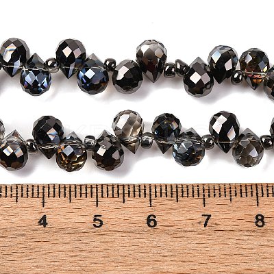 Transparent Electroplate Glass Beads Strands EGLA-F152A-FR07-1