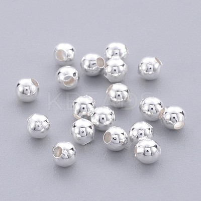 Brass Smooth Round Beads X-EC400-1S-1