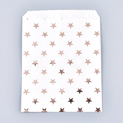 Star Pattern Eco-Friendly Kraft Paper Bags X-AJEW-M207-G01-01-1