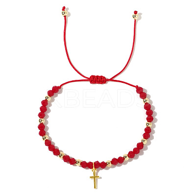 Bohemian Style Glass Braided Bead Bracelets for Women WV4296-1-1