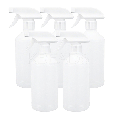 500ml White Plastic Trigger Spray Bottles with Adjustable Nozzle Empty Mist Spray Bottles for Cleaning Plant Flowers Home Garden AJEW-BC0005-72-1