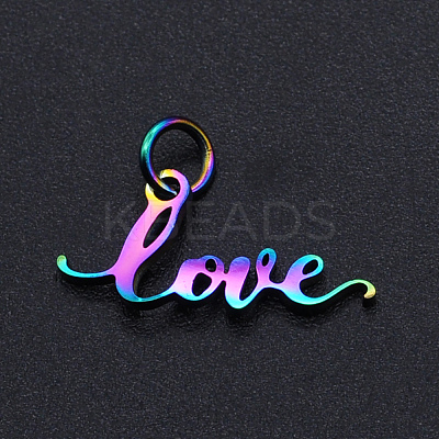 Ion Plating(IP) 201 Stainless Steel Pendants STAS-N090-T868-1