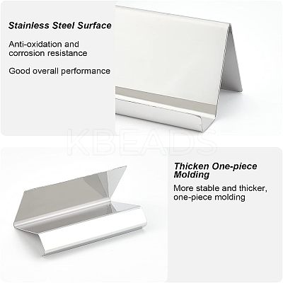 Stainless Steel Business Card Frame LS-ODIS-WH0008-37P-1