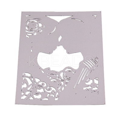Lover Frame Carbon Steel Cutting Dies Stencils DIY-F028-85-1