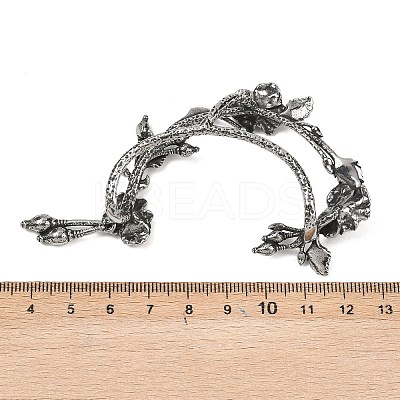 316 Surgical Stainless Flower Cuff Earrings LS-EJEW-C160-05A-1