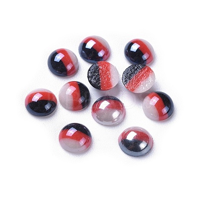 Opaque Glass Cabochons X-GGLA-S038-10L-6mm-1