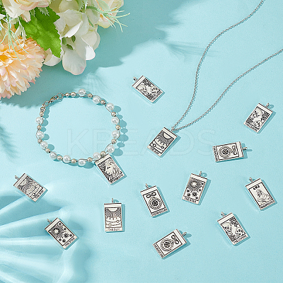70Pcs 7 Styles Zinc Alloy Pendants FIND-HY0004-08-1