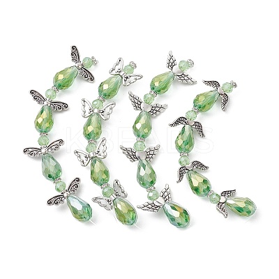 Angel Fairy Shape Electroplate Glass Beads Strands AJEW-JB01173-04-1
