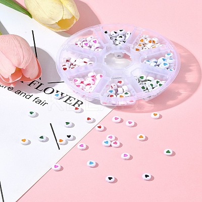 320Pcs 8 Colors Opaque Acrylic Beads FIND-FS0002-84-1