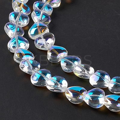 Transparent Electroplate Glass Beads Strands EGLA-E030-01I-1