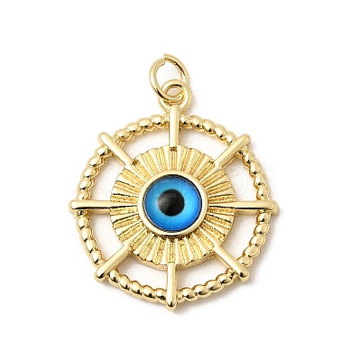 Brass Resin Pendants KK-H267-067G-1