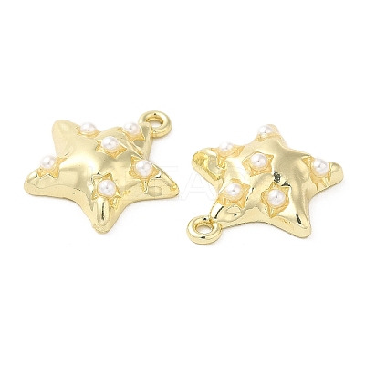 ABS Plastic Imitation Pearls Pendants PALLOY-H128-07G-1