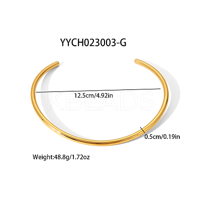Simple 304 Stainless Steel Round Cuff Choker Necklaces Fashion Jewelry for Women RC6869-5-1
