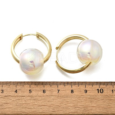 Round Brass Hoop Earrings EJEW-Z086-01G-1
