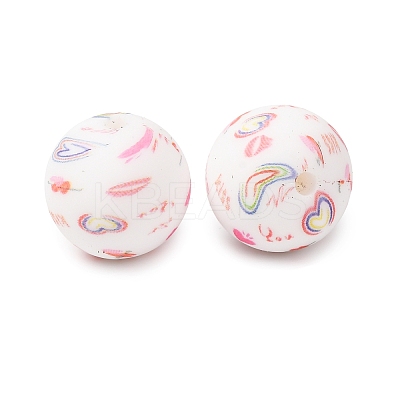 Food Grade Eco-Friendly Printed Silicone Beads SIL-A013-01A-13-1