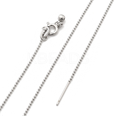 1mm Brass Ball Chain Adjustable Slider Necklaces KK-K398-28P-1