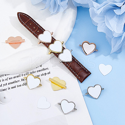 12 Bags 3 Colors Alloy Heat Transfer Watch Band Accessories FIND-DC0007-60B-1