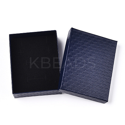 Rhombus Textured Cardboard Jewelry Boxes CBOX-T006-01H-1