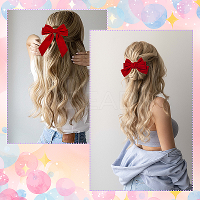 8 Styles Cloth Plush Bowknot Alligator Hair Clips PHAR-SP0001-19-1