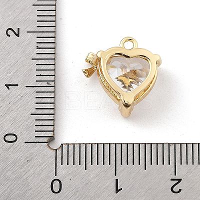 Brass Micro Pave Cubic Zirconia Pendants KK-K371-40B-G-1