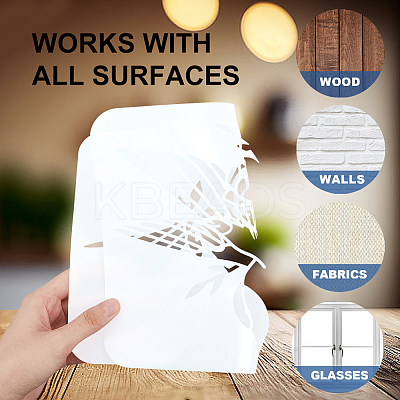 1Pc PET Hollow Out Drawing Painting Stencils DIY-MA0006-46A-01-1