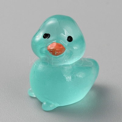 Duck Luminous Resin Display Ornaments DJEW-TAC0004-01A-05-1