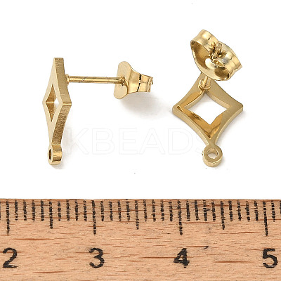 Ion Plating(IP) 304 Stainless Steel Stud Earring Findings STAS-I206-72G-1