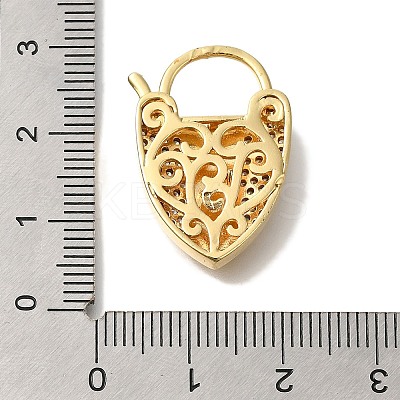 Brass Micro Pave Cubic Zirconia Pendants KK-K389-050G-02-1