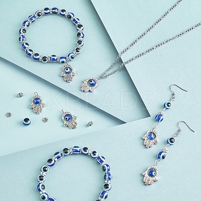 DIY Evil Eye Jewelry Kits DIY-NB0004-73AS-1