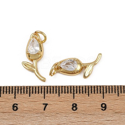 Brass Micro Pave Cubic Zirconia Pendants KK-Z120-06G-04-1