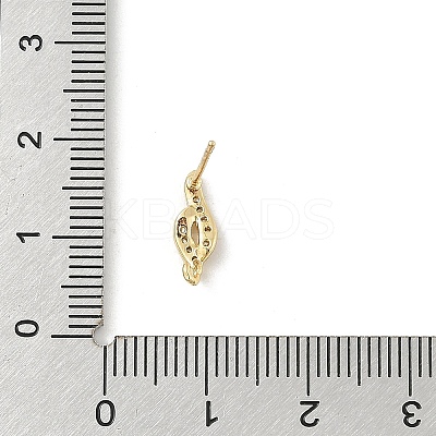 DIY Brass Micro Pave Cubic Zirconia Earring Findings KK-E791-16G-1