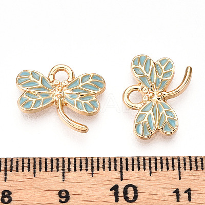 Light Gold Plated Alloy Pendants ENAM-T009-69B-RS-1