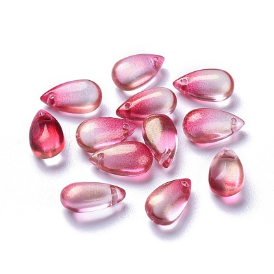 Transparent Glass Charms GLAA-O017-01D-1