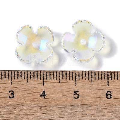 50Pcs Baking Paint Glass Bead Caps GLAA-FP0001-21-1