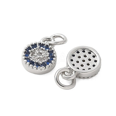 Brass Micro Pave Cubic Zirconia Charms KK-U056-39P-1
