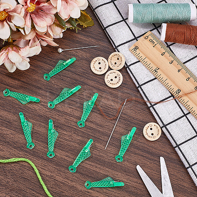 50Pcs Fish Shape Sewing Machine Needle Threaders DIY-CP0011-20C-1