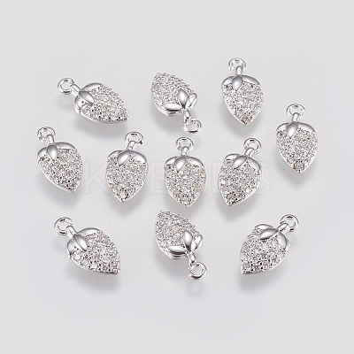 Brass Micro Pave Cubic Zirconia Charms LS-KK-A144-044P-1
