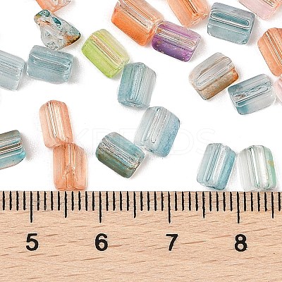 Transparent Spray Painted Glass Beads SEED-L011-10A-01-1
