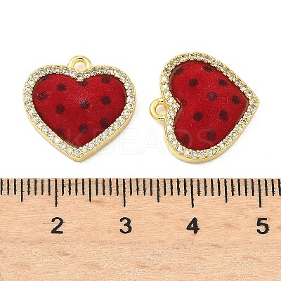 Brass Micro Pave Cubic Zirconia Pendants KK-C158-03A-G-1