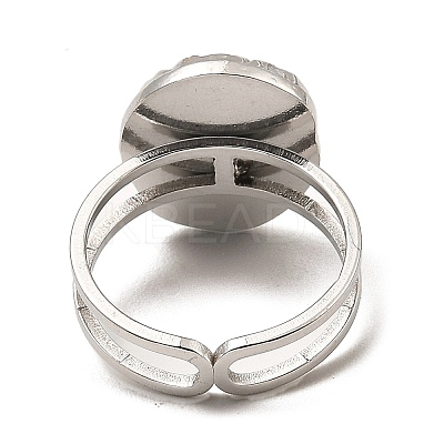 Non-Tarnish 304 Stainless Steel Open Cuff Rings RJEW-Z018-19P-1