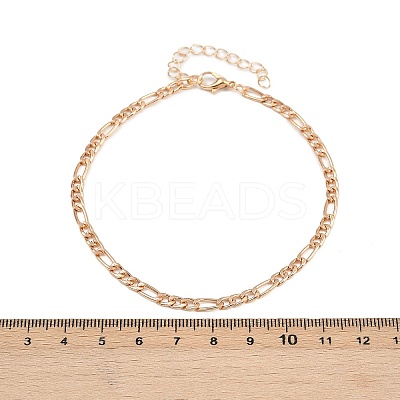 Alloy Colorful Rhinestone Chain 3 Layered Anklets for Women AJEW-A069-01A-G-1