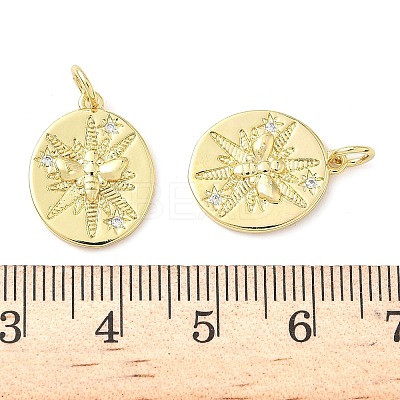 Brass Micro Pave Clear Cubic Zirconia Pendants KK-Z120-60B-G-1
