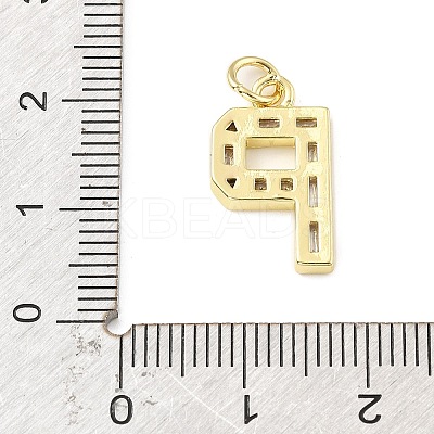 Brass Micro Pave Cubic Zirconia Pendants KK-V014-01G-16-1