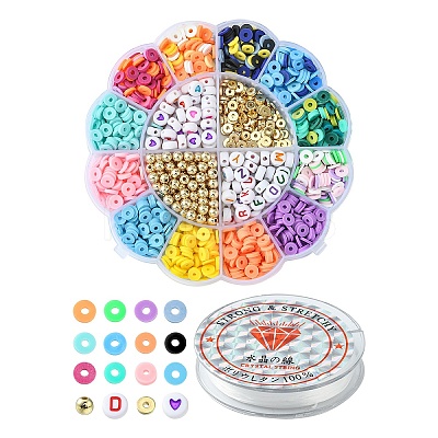 DIY Heishi Surfer Bracelet Making Kit DIY-FS0003-61-1