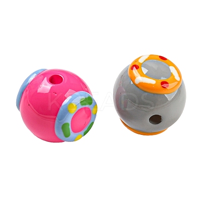 Opaque Acrylic Beads OACR-E026-01-1