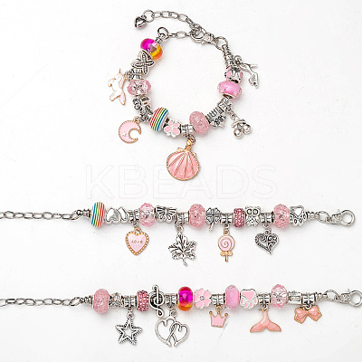 DIY Alloy European Bracelets Making Kits DIY-I108-01C-1
