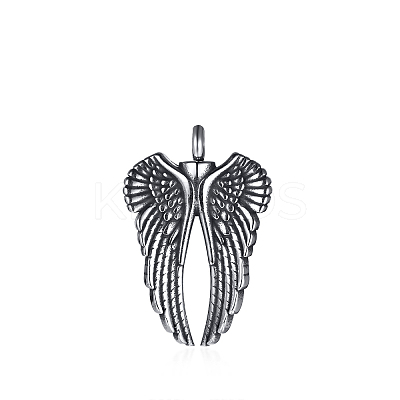 Openable 304 Stainless Steel Memorial Urn Ashes Pendants LS-BOTT-PW0002-043B-AS-1