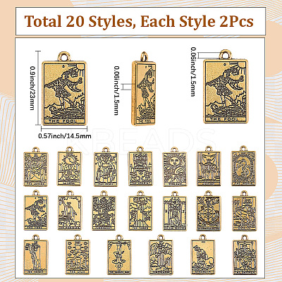 2 Sets Tibetan Style Zinc Alloy Pendants FIND-SC0016-92AG-1