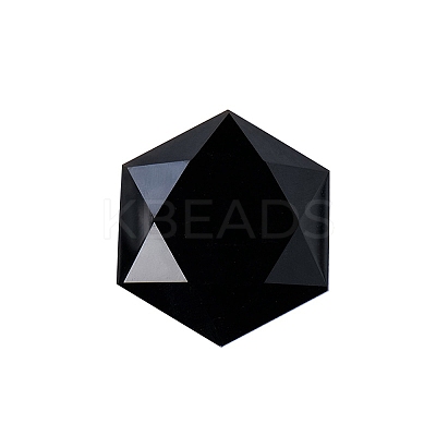 Natural Obsidian Healing Star of David Ornament PW-WG52742-12-1